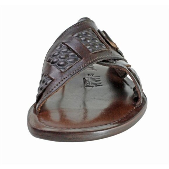 Jacob Men’s Italian Leather Brown Sandals Shoes